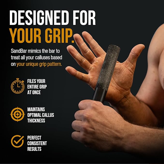 SandBar Callus Remover File for Hands - Durable Aluminum Tool for Callus Care and Dead Skin Removal - Includes Nourishing Salve - Ideal for Athletes, Climbers, and Gym Enthusiasts