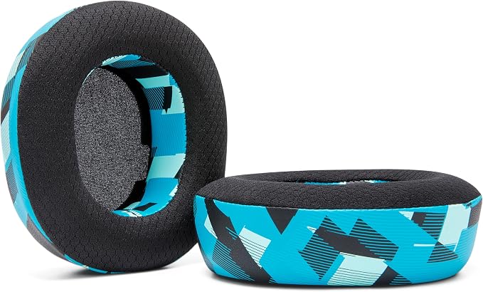 WC Freeze Nova Pro Wireless - Cooling Gel Earpads for Arctis Nova Pro Wireless, Nova Elite & Nova Pro Omni (Doesn’t Fit Other Models), by Wicked Cushions, Extra Thick & Comfortable | Cyan Prism