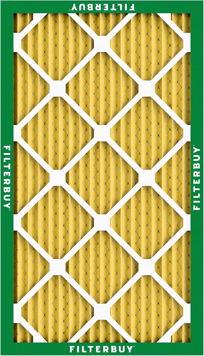 Filterbuy 14x25x1 Air Filter MERV 11 Superior Pet & Allergy Defense (3-Pack), Electrostatic Pleated HVAC AC Furnace Filters Replacement, Made in USA (Actual Size: 13.50 x 24.50 x 0.75)