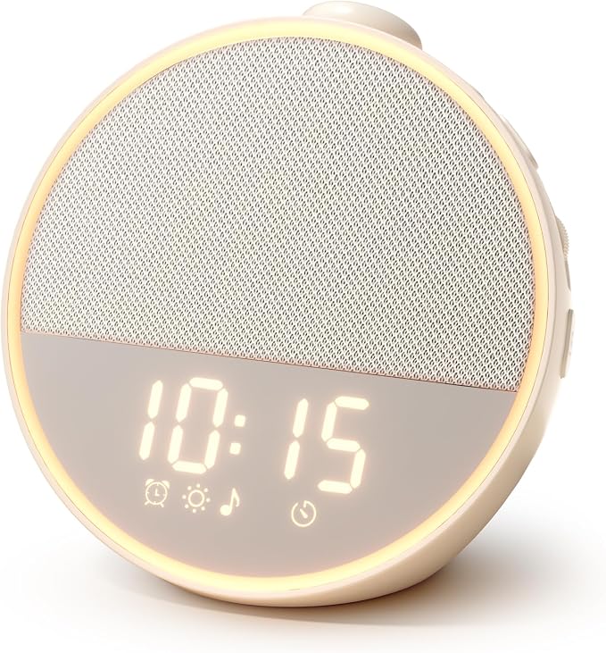 Sound Machine - Alarm Clock White Noise Sound Machine for Sleep, Night Light, 30 Soothing Sounds, 10 Gentle Alarms, Sleep Timer, Screen-Free Sleep Routine for Adults, Travel, Nightstand, Office