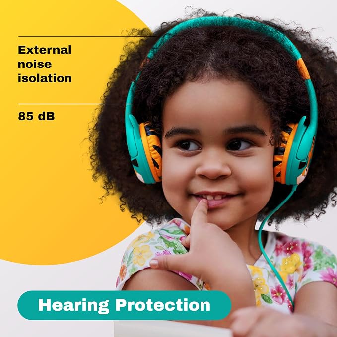 Kidrox Wired Toddler Headphones for 1-7 Years Old — 85dB Volume Limited Baby Headphones for Plane and Car Travel — Children Headset for Airplane, iPad and Tablet, Kids Headphone with Cord for Children