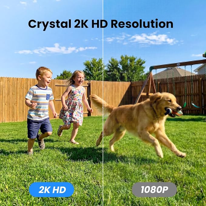 GALAYOU Solar Camera Outdoor Wireless - 2.4 GHz Wi-Fi Battery Powered Cameras for Home Security with Detachable Solar Panel, 2K 360° Pan/Tilt Auto-Tracking, Spotlight, TF Card Storage, R6 1 Pack