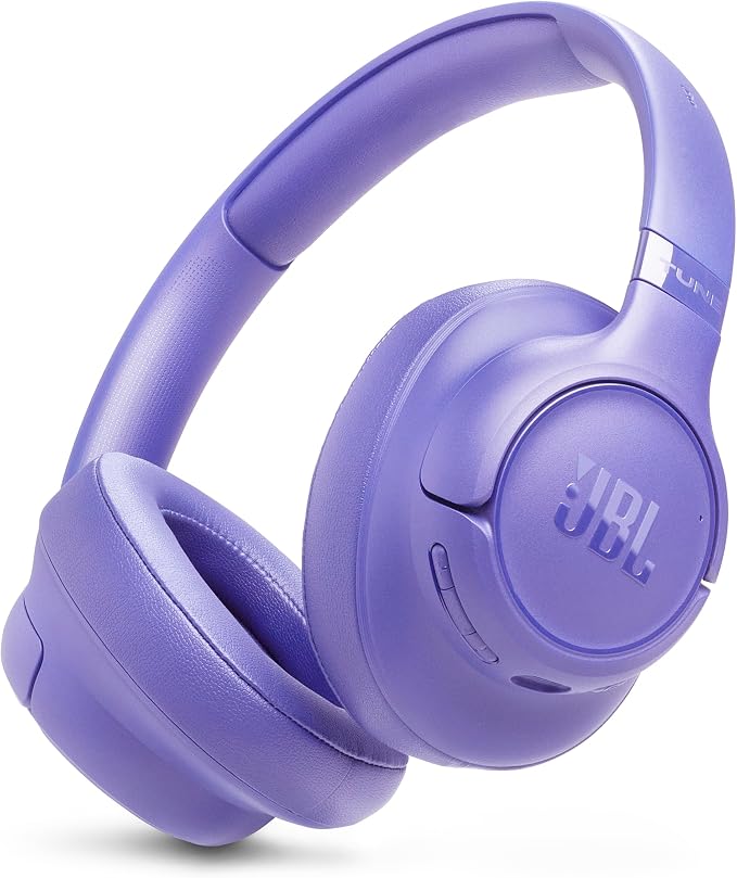 JBL Tune 730BT - Wireless Over-Ear Bluetooth® 6.0 Headphones with Powerful JBL Pure Bass Sound, 2 beamforming mics for Perfect Calls, Up to 76 Hours of Battery Life, & Multi-Point Connection (Purple)