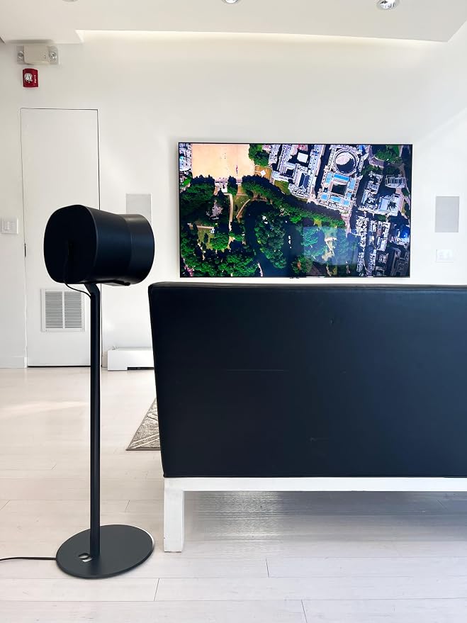 ynVISION.DESIGN Fixed Height Floor Stands Compatible with Sonos Era 100, Era 100 SL, Era 300 Speakers - Surround Sound Speaker Stands with Cable Management, Sleek and Secure, 28.2" w/o Speaker, 2 Pack
