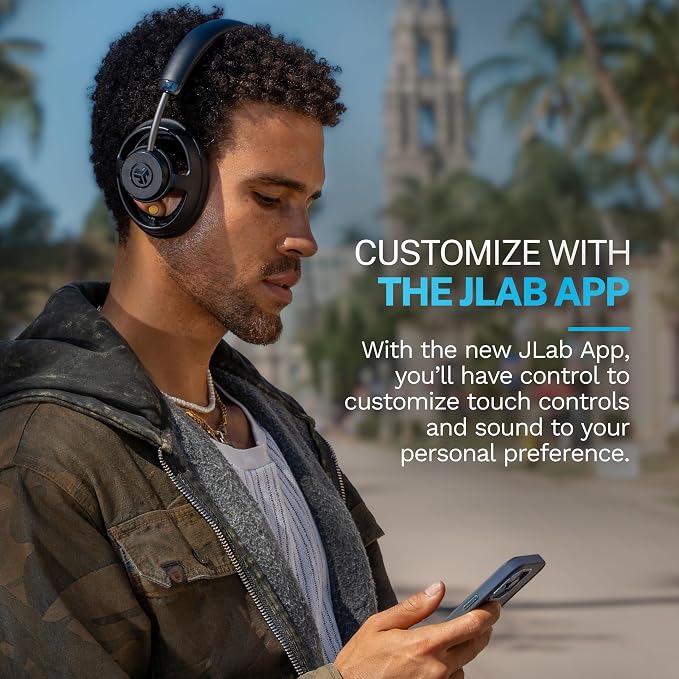 JLab JBuds Open Wireless Headphones – Open-Ear, Comfortable All-Day Fit, 24+ Hour Playtime, Immersive Sound, Bluetooth Headphones with App Control, Black