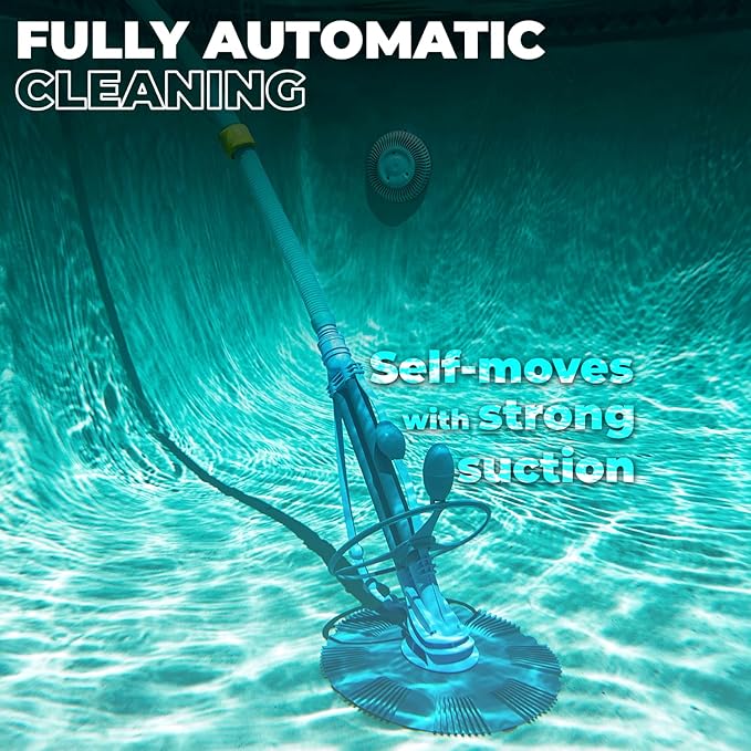 XtremepowerUS Pool Vacuum Cleaner for Above Ground & In-Ground Swimming Pools, Cleaning System, Heavy-Duty Pool Maintenance Equipment (Suction Vacuum)