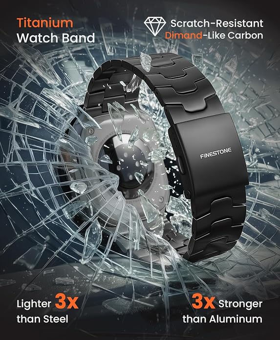 Titanium Watch Band AGIS01- Fits Apple Watch ULTRA 3/2/1 (49mm) - Adjustable Titanium Apple Watch Band with DLC Coating, Lightweight & Durable Strap for Men - Premium Color Matching Band