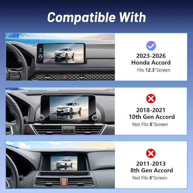 Car Phone Holder for Honda Accord (2023-2026 11th, Only Fits 12.3" Screen),MagSafe Car Mount Charger,Magnetic Phone Holder,15W Fast Wireless Charging, 360°, Hands Free,with Storage Box,Car Accessories
