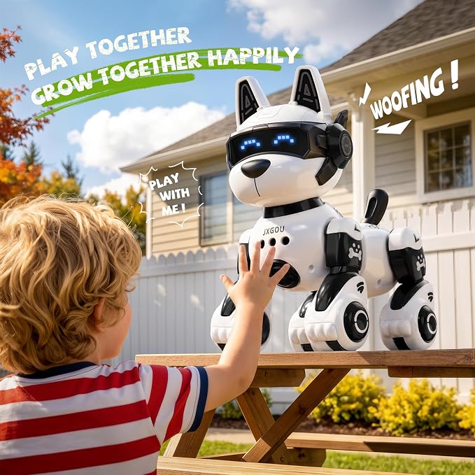 Smart Robot Dog, 2.4GHz Remote Control Robot Dog Toys for Kids 5-7 8-12, Voice & APP Control, Interactive Realistic Robot Puppy Toys for 5 6 7 8 9 10 11 12 Year Old Boys, Birthday Boy Girl Gift
