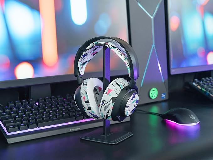 WC Modkit V2 Nova Pro Wireless, Pro Omni, & Elite - Gel Earpads, Extra-Wide Headband, & Side Plates for Arctis Nova Pro Wireless, Nova Elite & Nova Pro Omni by Wicked Cushions | 90's White