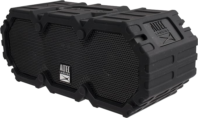 Altec Lansing LifeJacket - Waterproof Bluetooth Speaker, Wireless & Portable Speaker for Travel & Outdoor Use, 30 Hour Playtime & 50 Foot Range, Black