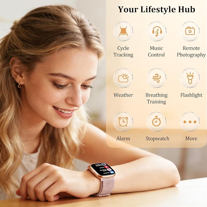 Smart Watch for Women Men, 2026 Upgrade Smartwatch [2 Bands, 44mm case], 1.83" Fitness Tracker Watch Alexa Built-in, Make/Answer Call, HR Sleep Stress Monitor, IP68 Waterproof Step Counter Watch