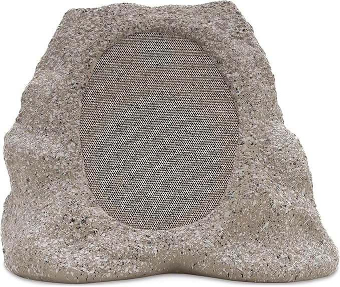Victrola Rock Speaker Connect, Stone, Wireless Outdoor with Bluetooth 5.3, 22-Hour Battery Life, with Solar Charging, Link Up to 20 Rock Speakers, IP65 Water & Dust Resistant