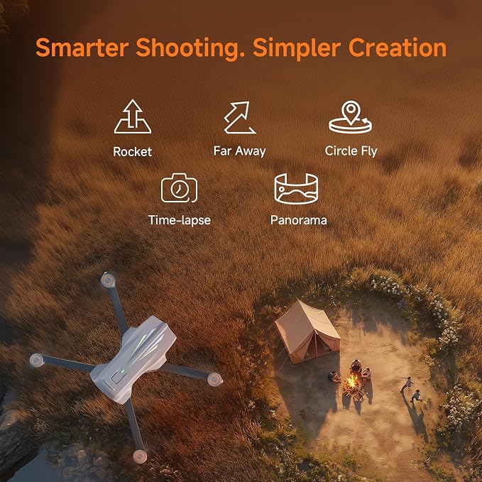Ameta Drones with Camera for Adults 4k UHD, S20 GPS Drone for Kids and Beginners with Auto Return/50 Minutes/Brushless Motor/Altitude Hold/Beginner Mode, Cool Toys Gifts for Men Boys(Under 249g)
