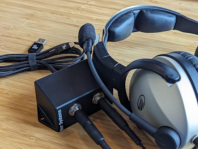 Aviation Headset to USB Adapter (GA Dual Plug)