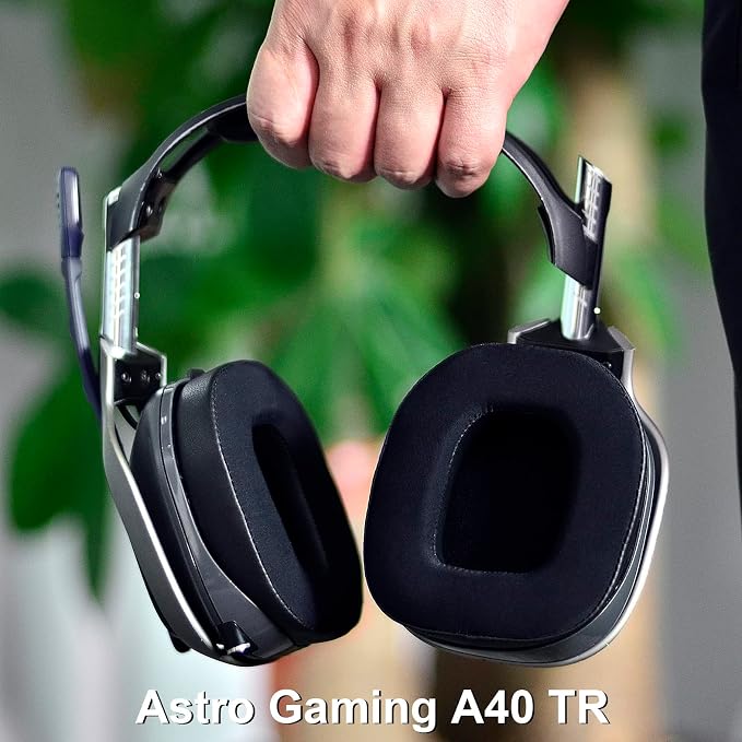 A40 TR Mod Kit – defean Replacement Earpads and Headband Compatible with Astro Gaming A40 TR Headset,Ear Cushions, Upgrade High-Density Noise Cancelling Foam, Added Thicknes (Black Silky Cool Fabric)