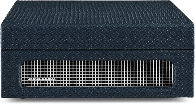 Crosley CR8017B-NY Voyager Vintage Portable Vinyl Record Player Turntable with Bluetooth in/Out and Built-in Speakers, Navy