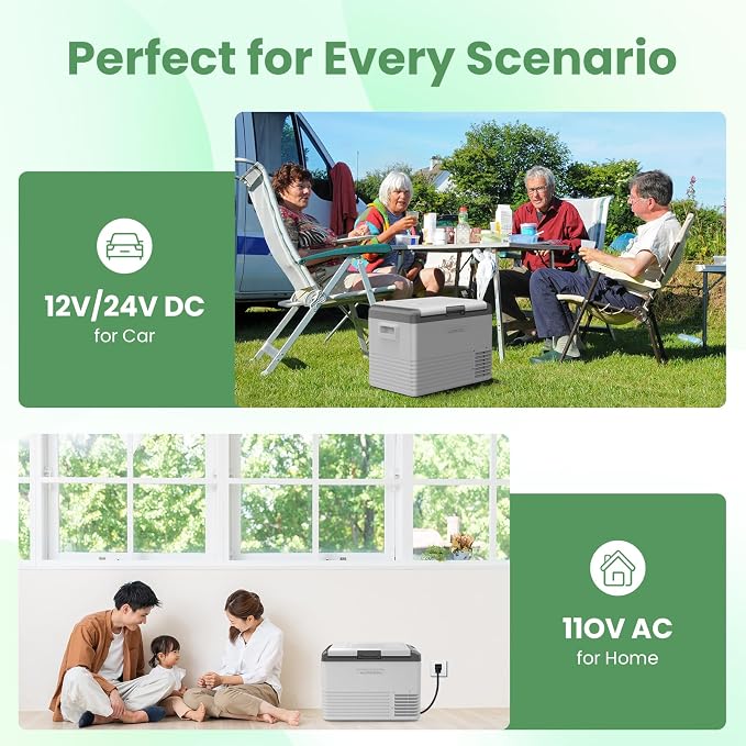 Alpicool Car Refrigerator 12 Volt Portable Car Fridge 39 Quart（37 L Electric Cooler with AC/DC，Single Zone Car Refrigerator Freezer for Truck Van RV Camper SUV, Camping Boat Travel，-4~68°F（CL40