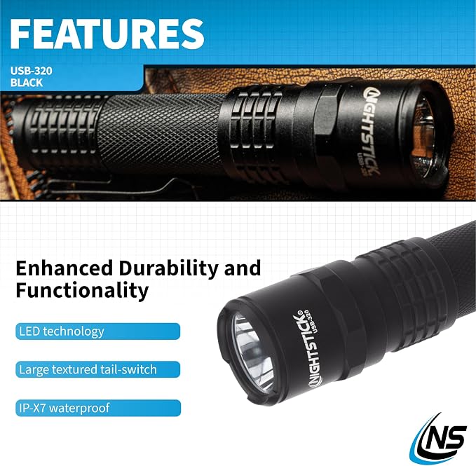 Nightstick USB-320 Rechargeable EDC Flashlight