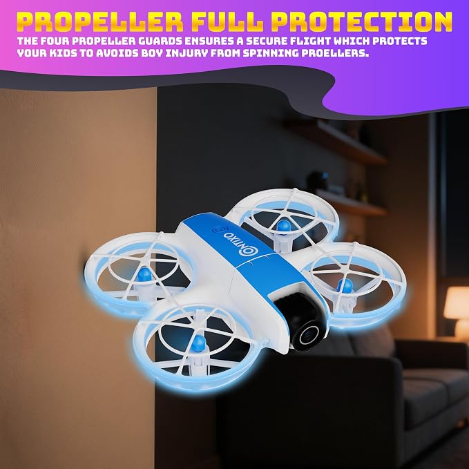 Contixo F15 Astro Mini Drone with 2.4" Screen Remote – 720P HD Dual Camera, Live Video Display, Optical Flow Hover, One-Key Takeoff/Landing, 360° Stunts, 2 Batteries, Beginner Drone for Kids & Adults