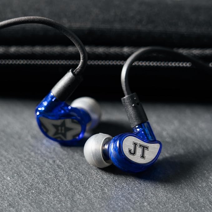 MEE audio Personalized M6 PRO in Ear Monitor Headphones for Musicians w/Engraved Metal Faceplates: Choose an Artwork and/or Add Custom Text, Noise Isolating Professional Earbuds w/Replaceable Cables