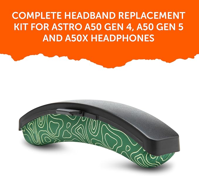 WC Mod Kit A50 - Cooling Gel Earpads + Headband Replacement for Astro A50 Gen 4, Gen 5 & A50X by Wicked Cushions | Enhanced Comfort, Cooling & Durability | Emerald Tide