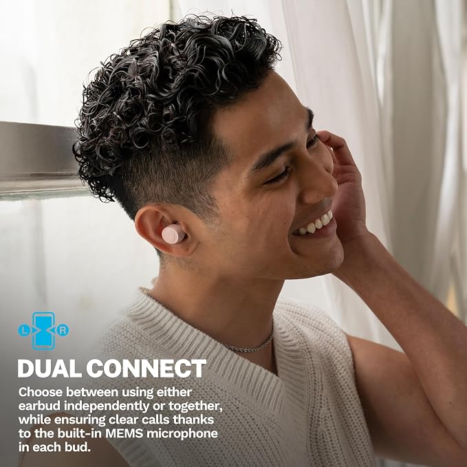 JLab Go Air Pop+ Tones True Wireless Earbuds, in Ear Headphones, Bluetooth Earphones, 35H Playtime Ear Buds, Bluetooth Earbuds with Microphone, USB-C Charging Case, Dual Connect, EQ3 Sound, (474 C)