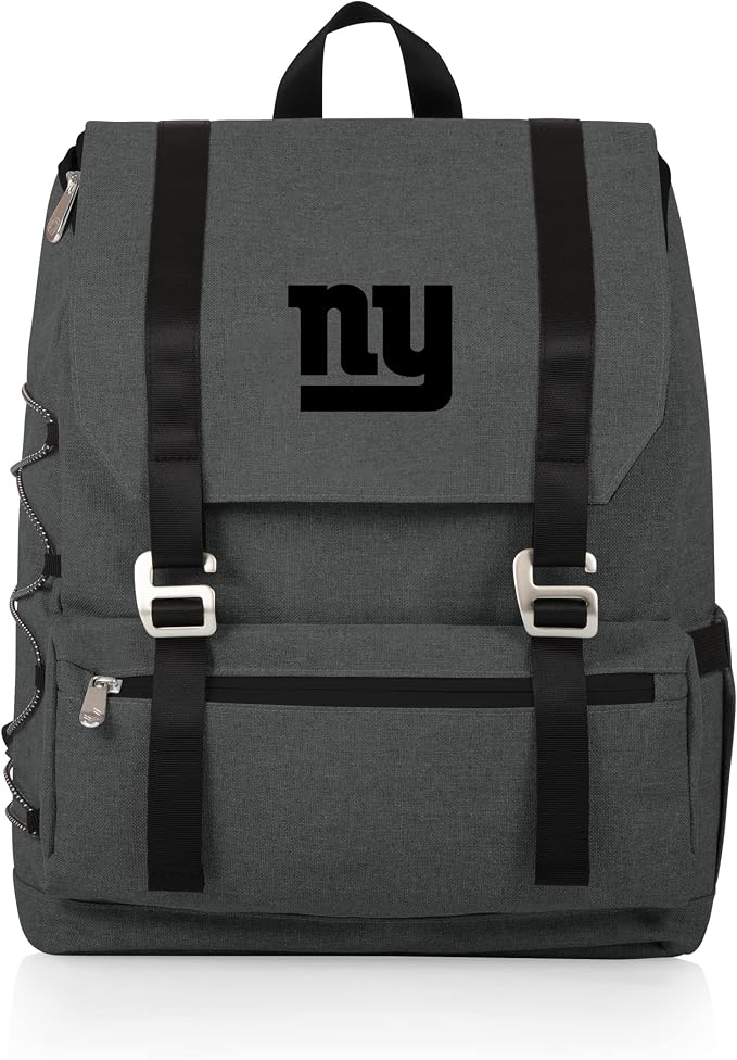Picnic TIME NFL New York Giants OTG Traverse Backpack Cooler - Soft Cooler Backpack - Hiking Backpack, (Heathered Gray)