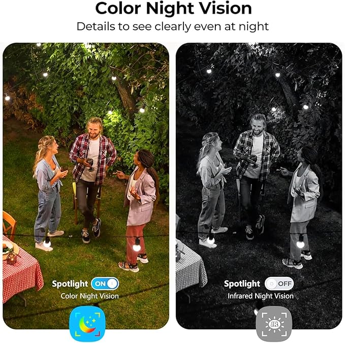 Security Cameras Wireless Outdoor 2K Solar Powered WiFi Cameras for Home Security,AI Motion Detection,Siren Alarm,Spotlight Color Night Vision,2-Way Audio,SD/Cloud Storage (4 Solar Cams)