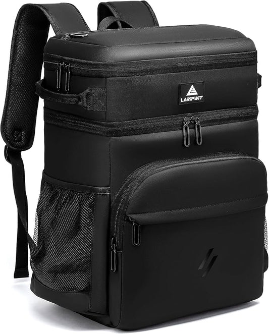 Laripwit 54/40 Cans Backpack Cooler Insulated Leak-Proof Large Cooler Backpack Double Deck Lunch Backpack for Men Women - Perfect Soft Cooler Bag for Tactical, Camping, Picnic, Beach, Hiking