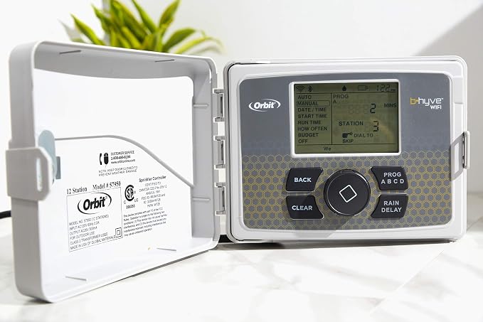Orbit B-hyve Smart Indoor/Outdoor Sprinkler Controller - 6-Zone - App Controlled Smart Controller with Custom Irrigation Schedules - Weatherproof Multi-Zone Sprinkler System - 57946