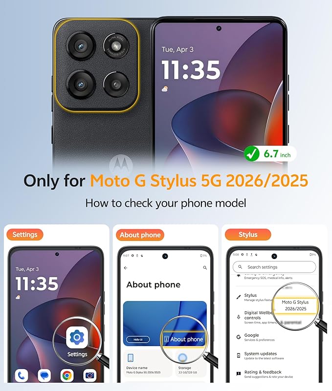 FNTCASE for Moto G Stylus 5G 2026 Case: Motorola G Stylus 2025 Case Magnetic Translucent Matte Shockproof Slim Phone Cover - Military Grade Drop Proof Anti-Fingerprint Protective Case (6.7 inch/Black)
