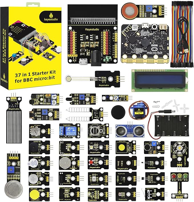KEYESTUDIO Micro:bit V2 Robot + 37 Sensors Starter Kit for Microbit