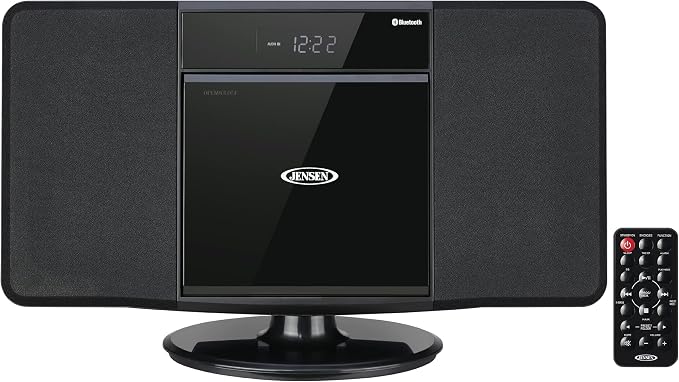 JENSEN JBS-300 Bluetooth Wall-Mountable Music System with CD Player and AM/FM Radio, JBS-230