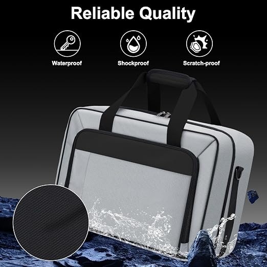 GDNasist Carrying Case Fit for PS5, Travel Thickened Protective Bag Compatible with Playstation 5 Console, Headset, PS5 Controller, Game Discs, and Gaming Accessories, Grey