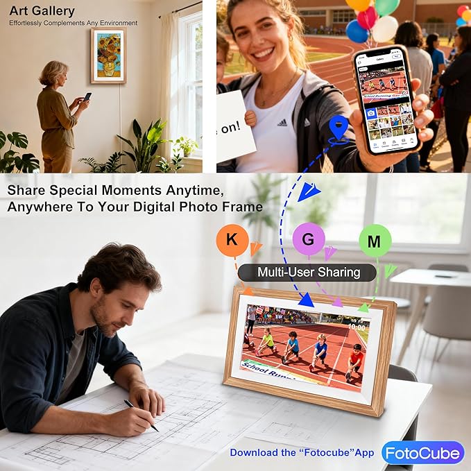 AINFTIME 15.6 Inch Digital Calendar Planner Smart Touch Screen Calendar Sync, Schedule Organizer,Meal Planning to-Do List Time Management Wall Mountable (15.6in White Digital Schedule Planner)