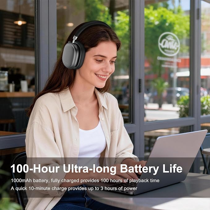 Srhythm NiceComfort 95 Adaptive Noise Cancelling Headphones Wireless | Bluetooth with Spatial Audio,Transparency,ENC,HD Sound,Low Latency for Gaming,Slim Headphones Lightweight