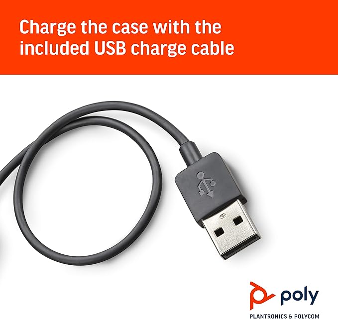 Poly (Plantronics + Polycom) Voyager Legend Portable Charge Case - Headset Case Charger, black