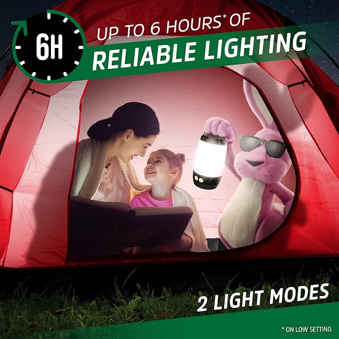 ENERGIZER Lantern + Bluetooth Speaker, Ultra Bright with Powerful Sound, IPX4 Water Resistant Rechargeable LED Lantern (USB Cable Included)