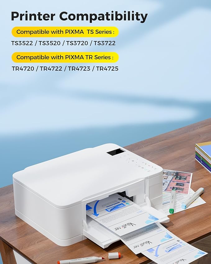 PG-275 XL/CL-276 XL for Canon Ink 275 and 276 275XL 276XL for Canon 275 and 276 Ink Cartridges Work with Pixma TR4720 TS3720 TS3522 TR4722 TS3722 TS3520 TS3700 TR4723 TS3500 TR4700, 2-Pack