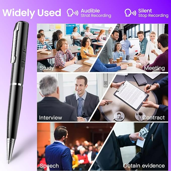 128GB AI Digital Voice Recorder with Playback for Meetings & Follow-Up | 20H Continuous Recording, MP3 Audio Recorder for Professionals, USB-C Transfer, Windows Mac Compatible