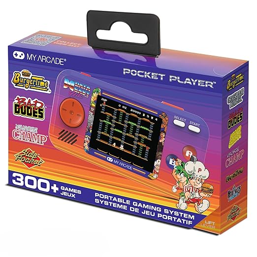 My Arcade Data East Pocket Player: Portable Gaming System with 308 Preloaded Retro Games, 2.75" Color Screen, Speakers (DGUNL-4127)