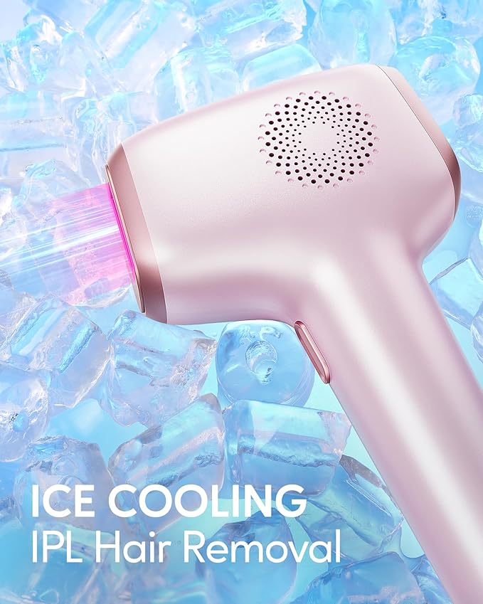 INNZA IPL Hair Removal with Ice Cooling Care Function for Women,Long-Lasting Results,999,999 Flashes Painless Hair Removal, Hair Removal Device for Armpits Legs Arms Bikini Line,Corded