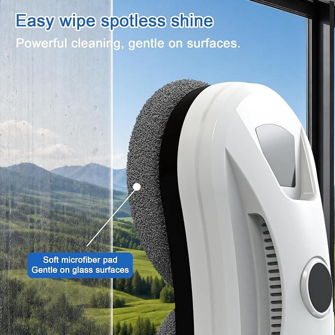 Automatic Window Cleaning Robot, Smart Robot Window Cleaner | window cleaning robot inside and outside with Spray,3000Pa Suction, Intelligent Path Planning, Remote Control for High Glass