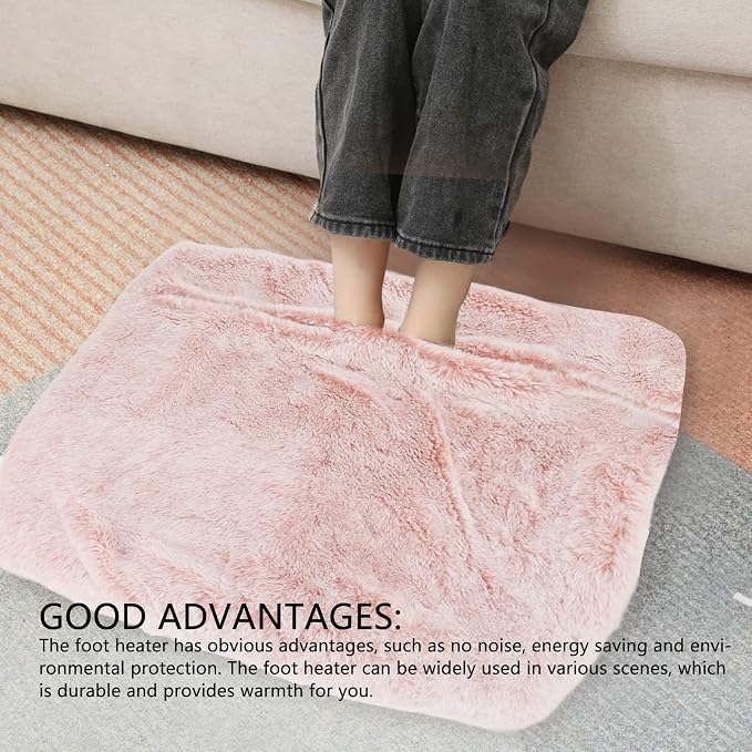 Cozy USB Heated Foot Warmer with Dual - Layer Heating, Safety Features and Machine Washable Fabric for Home & Office Comfort(#1)