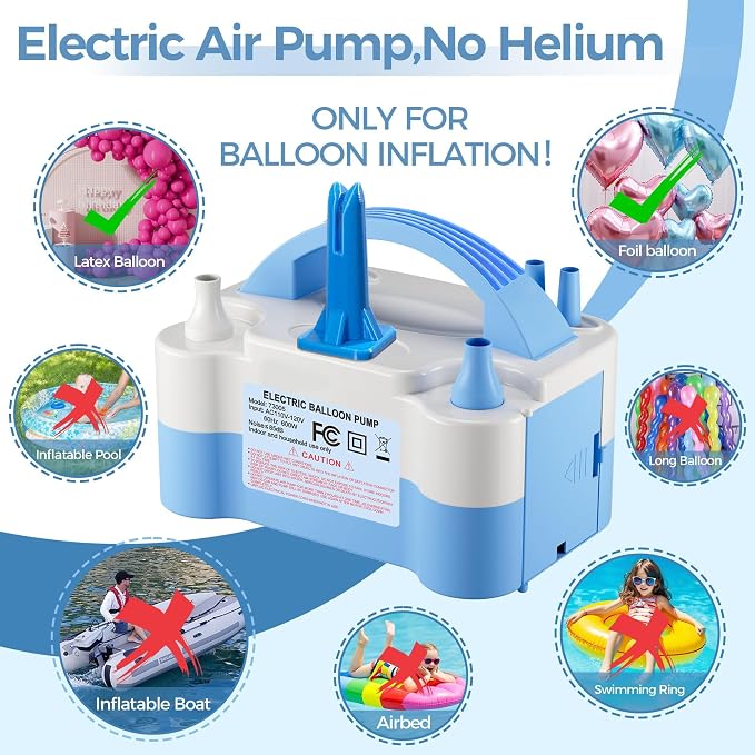 Electric Balloon Pump, Pump Electric, New Fast Balloon Tying Tool,Suitable for Party Decoration, Birthday Celebrations, Wedding Events