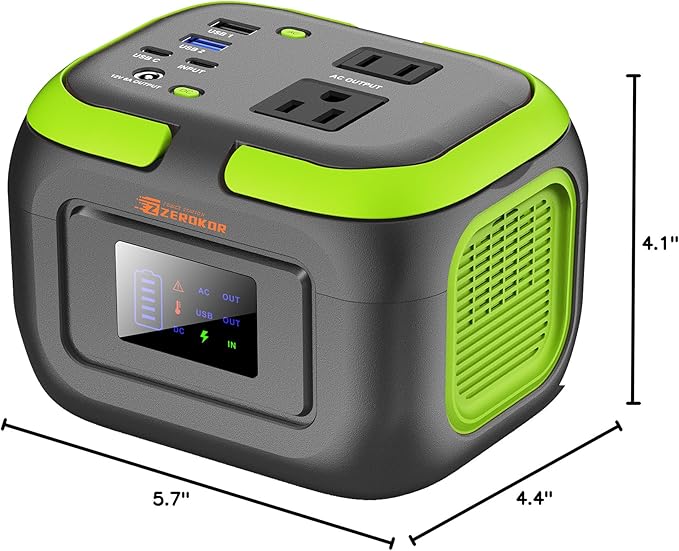 Portable Power Station 120W, 97.6Wh Backup Battery Solar Power Bank Generator with AC Outlets & USB-C Input,Portable Battery Pack Lightweight for Camping Travel RV Van(without Solar Panel)