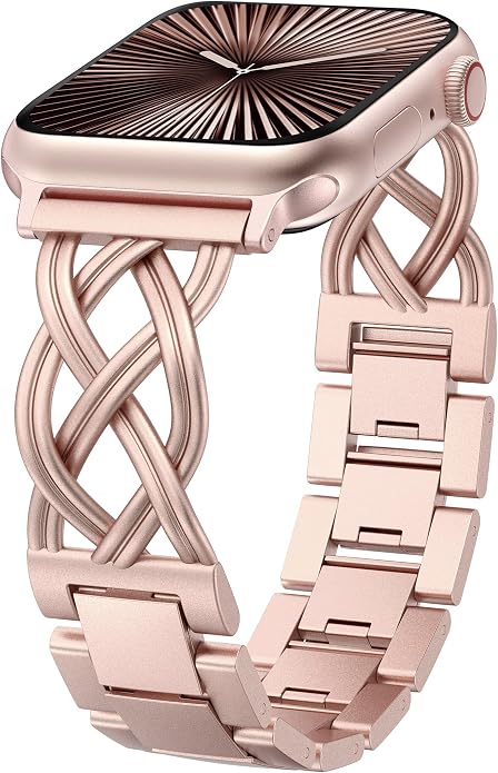 TOYOUTHS Dressy Bracelet Compatible with Apple Watch Bands 38/40/41/42/44/45/46/49mm Women, Celtic Stainless Steel Metal Fancy Nice Pretty Strap for iWatch Series 11 10 9 8 7 6 5 4 Ultra/SE 3 2 1