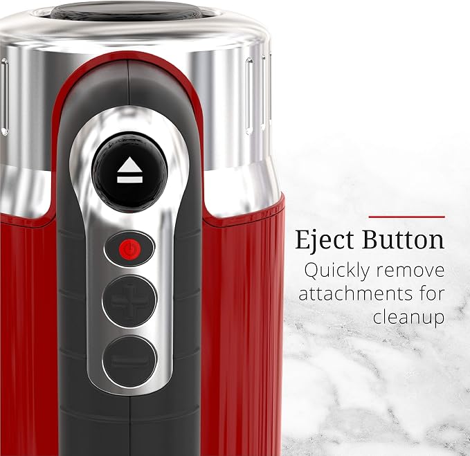 Remington Russell Hobbs MX3100RDR Retro Style Hand Mixer, 4 Speeds + Turbo Boost, Red