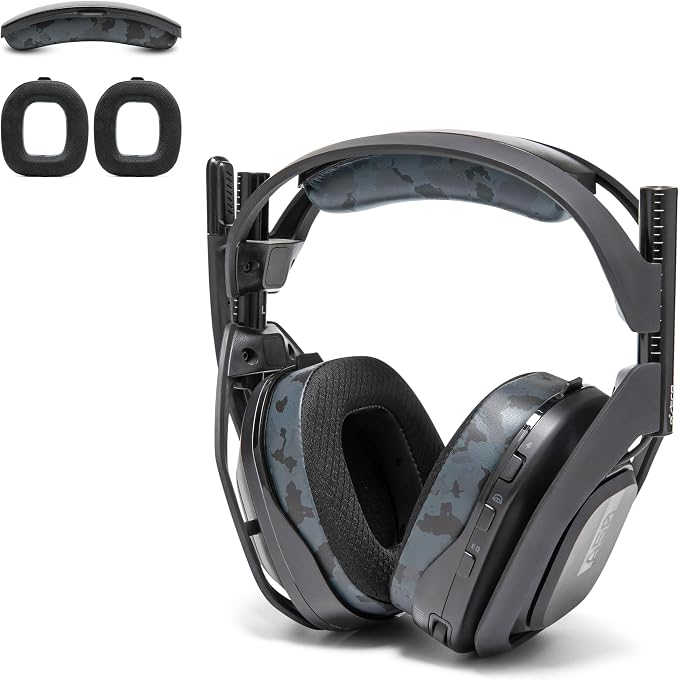 WC Mod Kit A50 - Cooling Gel Earpads + Headband Replacement for Astro A50 Gen 4, Gen 5 & A50X by Wicked Cushions | Enhanced Comfort, Cooling & Durability | Black Camo